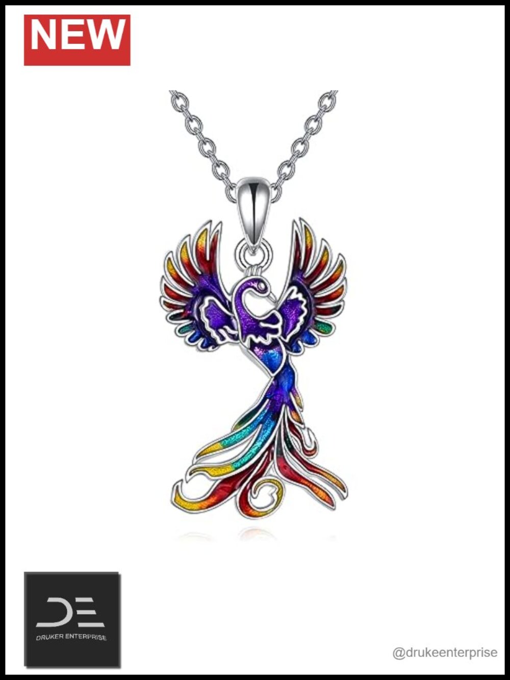 925 Sterling Silver Phoenix Pendant Necklace for Women Mom Gift